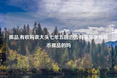 孤品,有收购袁大头七年五圆边齿有英文字母样币孤品的吗