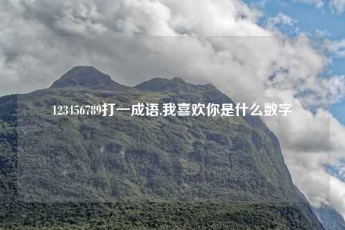 123456789打一成语,我喜欢你是什么数字