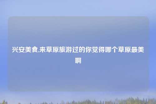 兴安美食,来草原旅游过的你觉得哪个草原最美啊