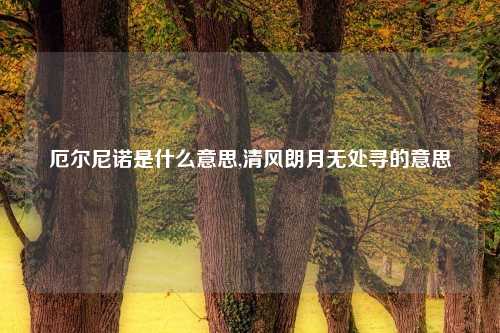 厄尔尼诺是什么意思,清风朗月无处寻的意思
