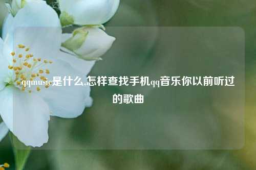 qqmusic是什么,怎样查找手机qq音乐你以前听过的歌曲