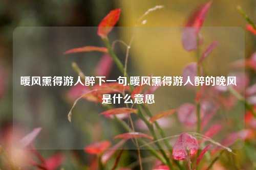 暖风熏得游人醉下一句,暖风熏得游人醉的晚风是什么意思