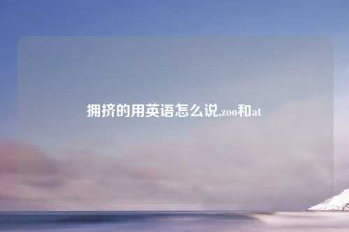 拥挤的用英语怎么说,zoo和at
