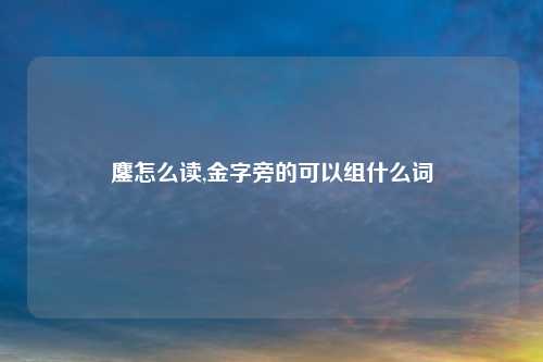 鏖怎么读,金字旁的可以组什么词