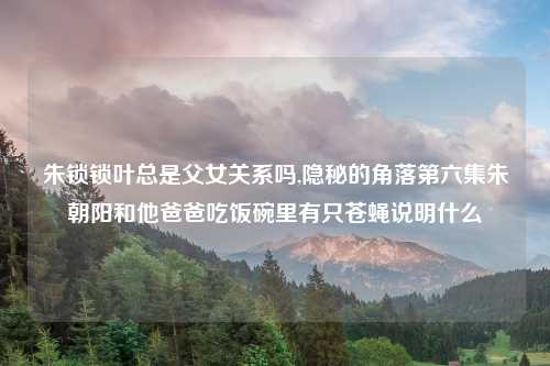 朱锁锁叶总是父女关系吗,隐秘的角落第六集朱朝阳和他爸爸吃饭碗里有只苍蝇说明什么