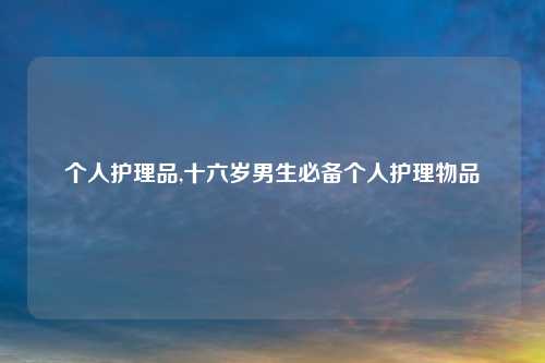 个人护理品,十六岁男生必备个人护理物品