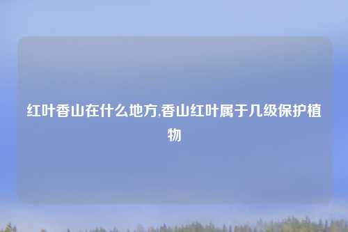 红叶香山在什么地方,香山红叶属于几级保护植物