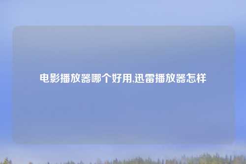 电影播放器哪个好用,迅雷播放器怎样