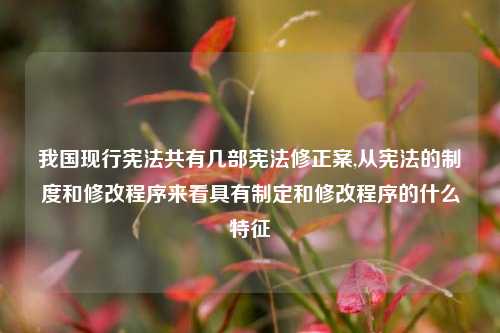 我国现行宪法共有几部宪法修正案,从宪法的制度和修改程序来看具有制定和修改程序的什么特征