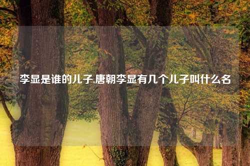 李显是谁的儿子,唐朝李显有几个儿子叫什么名