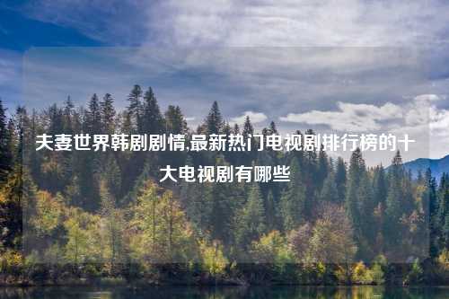 夫妻世界韩剧剧情,最新热门电视剧排行榜的十大电视剧有哪些