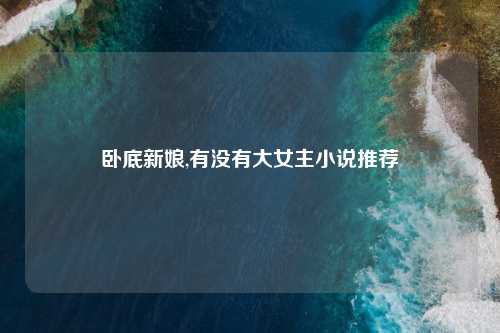 卧底新娘,有没有大女主小说推荐