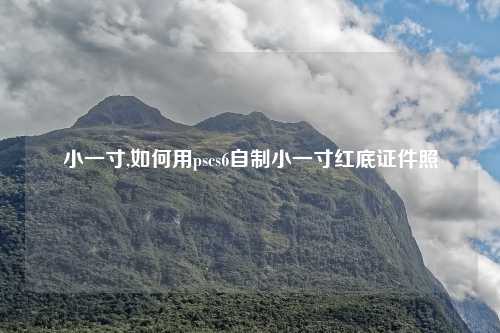 小一寸,如何用pscs6自制小一寸红底证件照