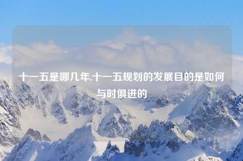 十一五是哪几年,十一五规划的发展目的是如何与时俱进的