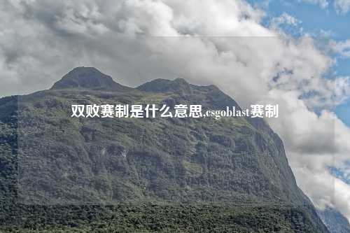 双败赛制是什么意思,csgoblast赛制