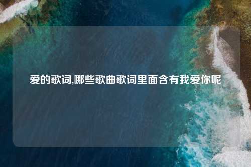 爱的歌词,哪些歌曲歌词里面含有我爱你呢