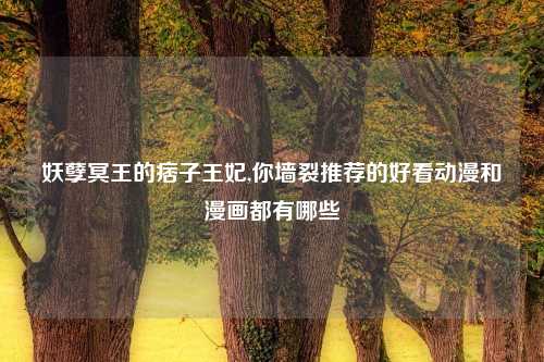 妖孽冥王的痞子王妃,你墙裂推荐的好看动漫和漫画都有哪些
