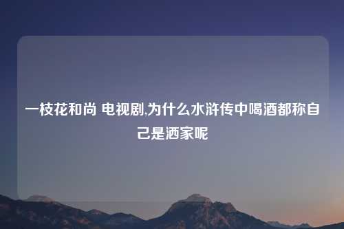 一枝花和尚 电视剧,为什么水浒传中喝酒都称自己是洒家呢