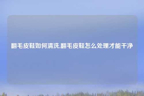 翻毛皮鞋如何清洗,翻毛皮鞋怎么处理才能干净