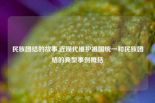 民族团结的故事,近现代维护祖国统一和民族团结的典型事例概括