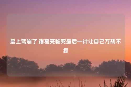 皇上驾崩了,诸葛亮临死最后一计让自己万劫不复