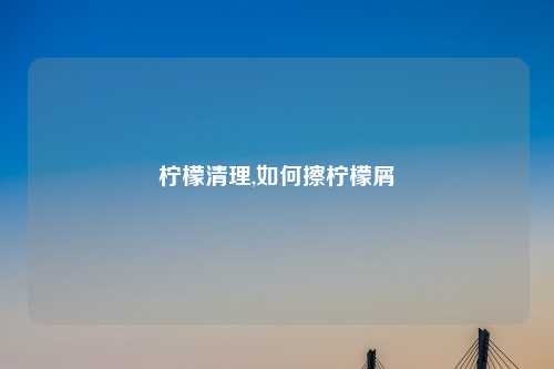 柠檬清理,如何擦柠檬屑