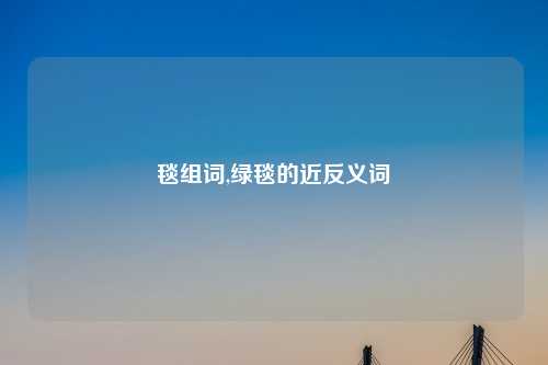 毯组词,绿毯的近反义词