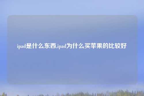 ipad是什么东西,ipad为什么买苹果的比较好
