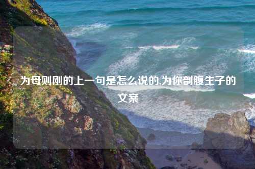 为母则刚的上一句是怎么说的,为你剖腹生子的文案