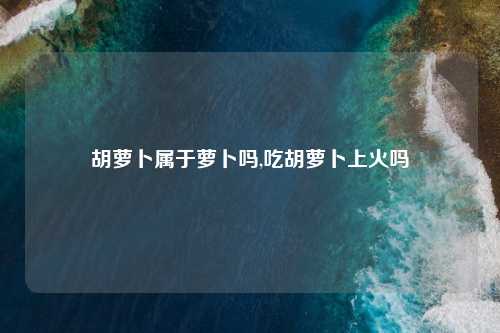 胡萝卜属于萝卜吗,吃胡萝卜上火吗