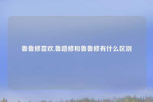 鲁鲁修喜欢,鲁路修和鲁鲁修有什么区别