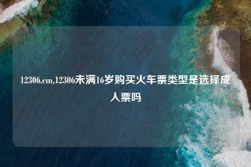 12306.cm,12306未满16岁购买火车票类型是选择成人票吗