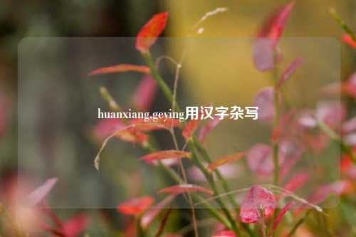 huanxiang,geying用汉字杂写