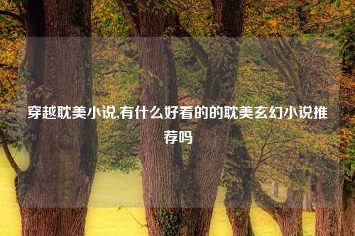 穿越耽美小说,有什么好看的的耽美玄幻小说推荐吗