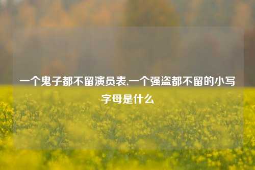 一个鬼子都不留演员表,一个强盗都不留的小写字母是什么