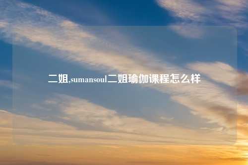 二姐,sumansoul二姐瑜伽课程怎么样
