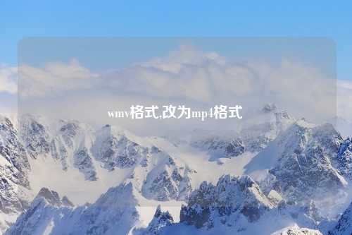 wmv格式,改为mp4格式