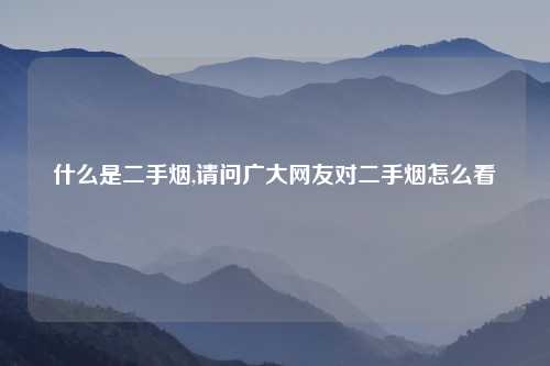 什么是二手烟,请问广大网友对二手烟怎么看