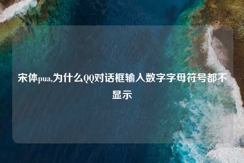 宋体pua,为什么QQ对话框输入数字字母符号都不显示