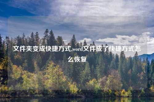 文件夹变成快捷方式,word文件成了快捷方式怎么恢复