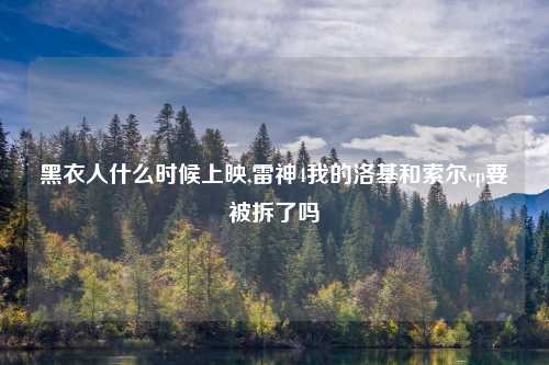 黑衣人什么时候上映,雷神4我的洛基和索尔cp要被拆了吗