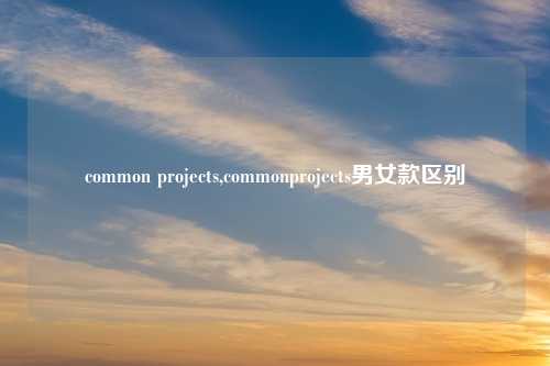 common projects,commonprojects男女款区别
