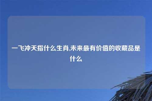 一飞冲天指什么生肖,未来最有价值的收藏品是什么