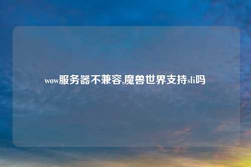 wow服务器不兼容,魔兽世界支持sli吗