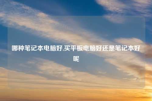 哪种笔记本电脑好,买平板电脑好还是笔记本好呢