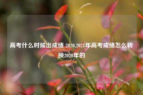 高考什么时候出成绩 2020,2021年高考成绩怎么转换2020年的