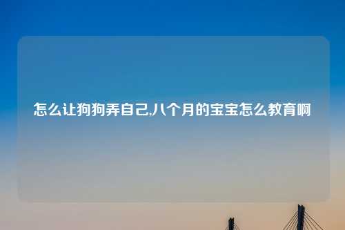 怎么让狗狗弄自己,八个月的宝宝怎么教育啊
