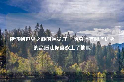 陪你到世界之巅的演员,王一博身上有哪些优秀的品质让你喜欢上了他呢