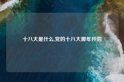 十八大是什么,党的十八大哪年开的