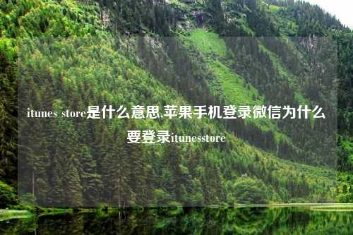 itunes store是什么意思,苹果手机登录微信为什么要登录itunesstore